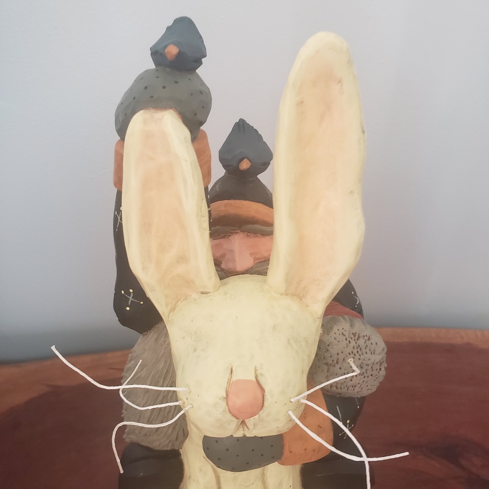 Vintage WILLIRAYE STUDIO Santa Riding Giant Rabbit NIB Williraye Studio - Picture 3 of 13